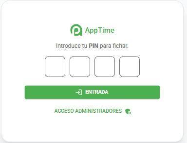 Panel de administración de Apptime con KPIs y Reporte Diario